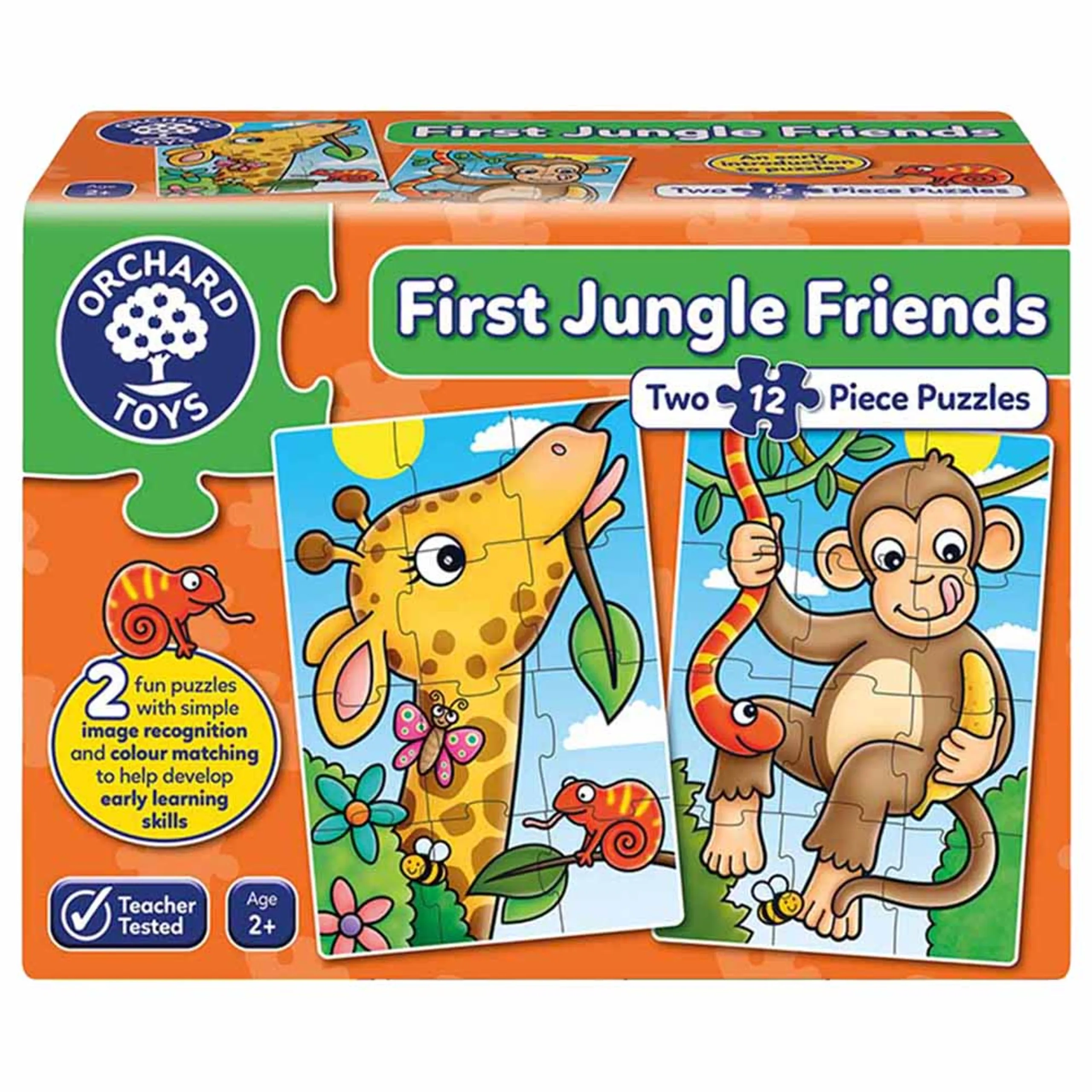 Orchard Toys First Jungle Friends Jigsaw Puzzles - Suitable for 2 years & above 24 pieces