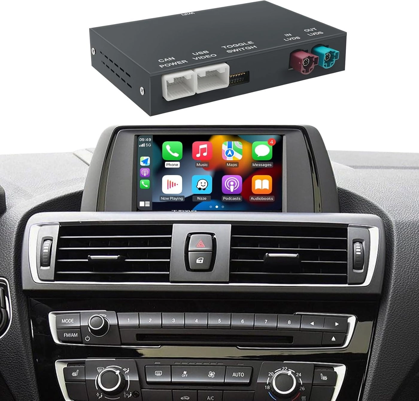 autoabc Wireless Carplay/Android Car Modification Module - BMW NBT compatible 2012-2016 Mirrorlink