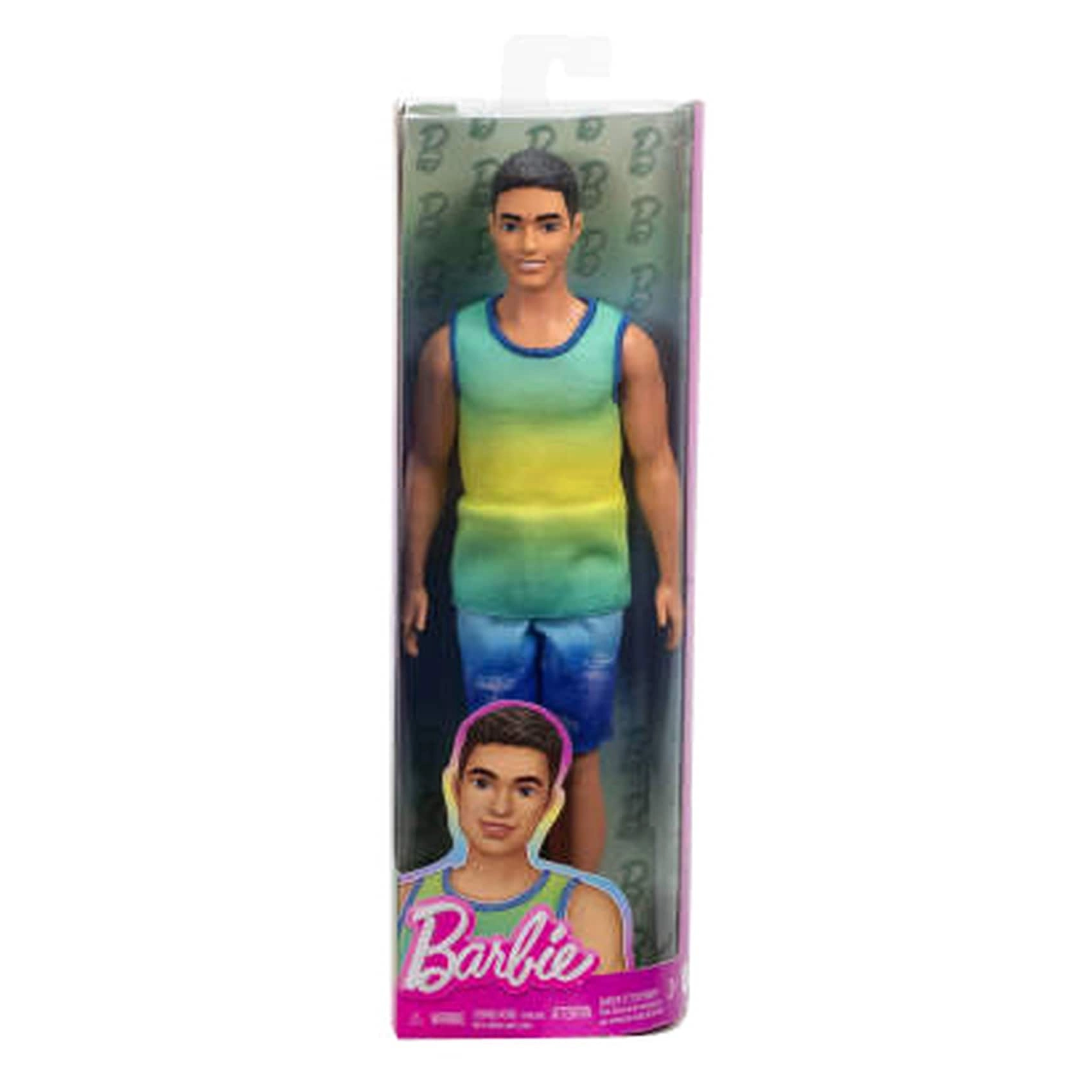 Fashionistas Ken Doll #236 - Black Hair Blue and Green Ombre Tank