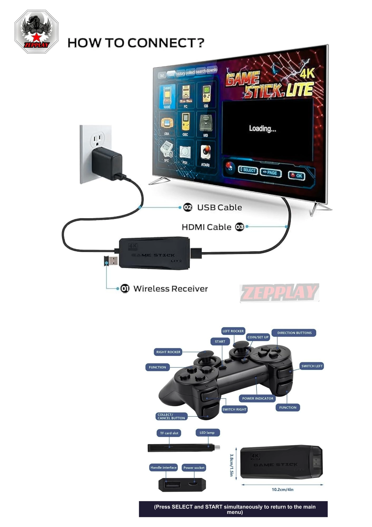 Retro Game Stick - 64GB