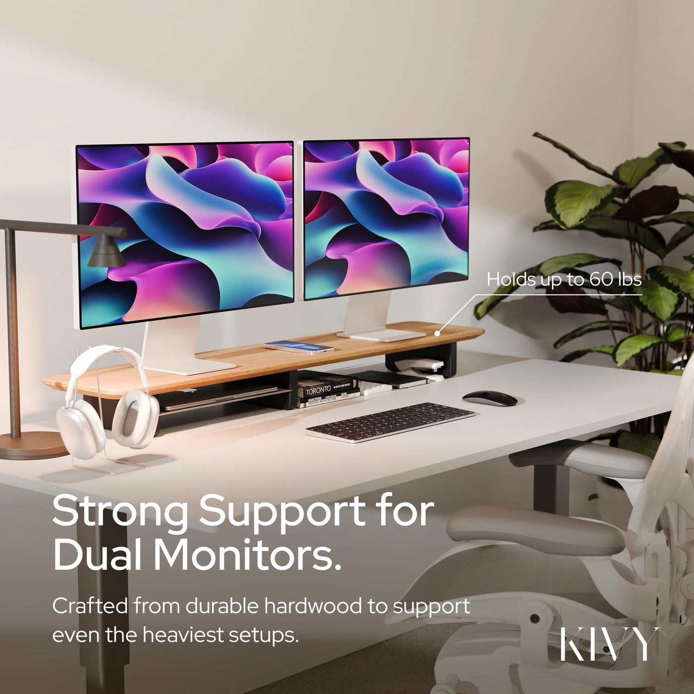 Dual Monitor Riser - 2 monitors