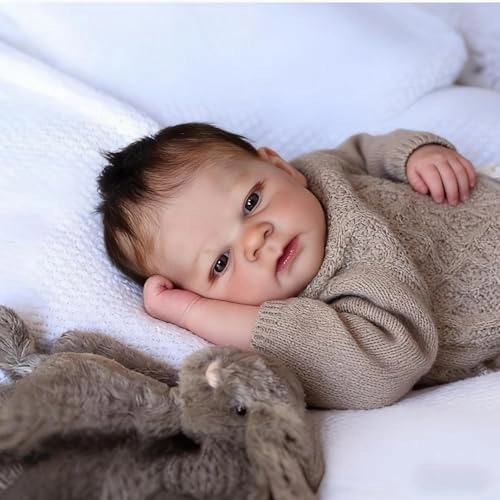 Elijah Reborn Baby Doll - 17 inch Silicone Blue Eyes Ages 3+