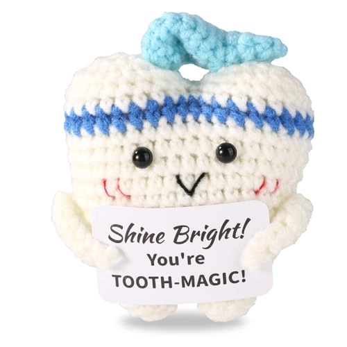 Tooth Positive Dentist 8.79 cm Crochet Plush
