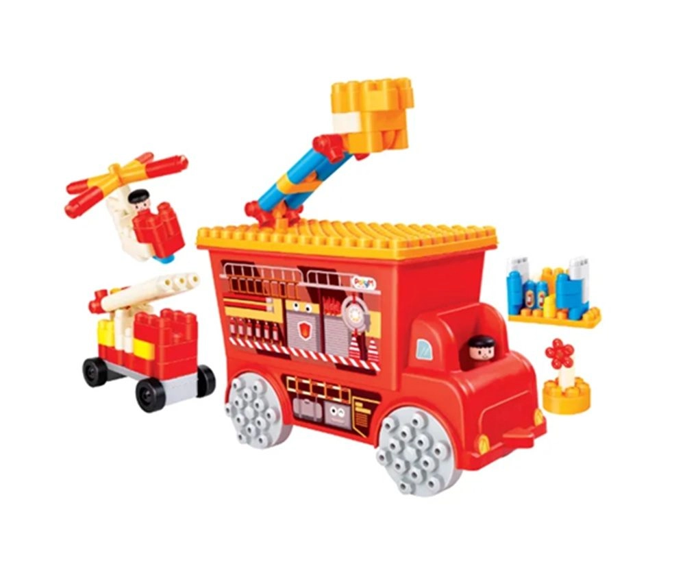 Hape Poly M Fire Rescue Truck - 106-piece