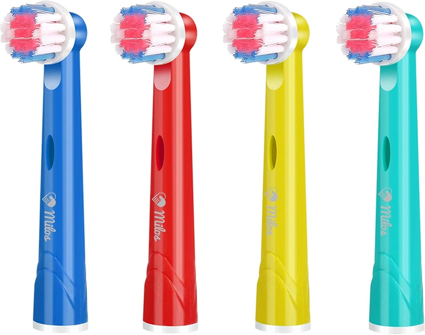 Milos Toothbrush Heads - Kids 4 Pack Softbristled Replacement