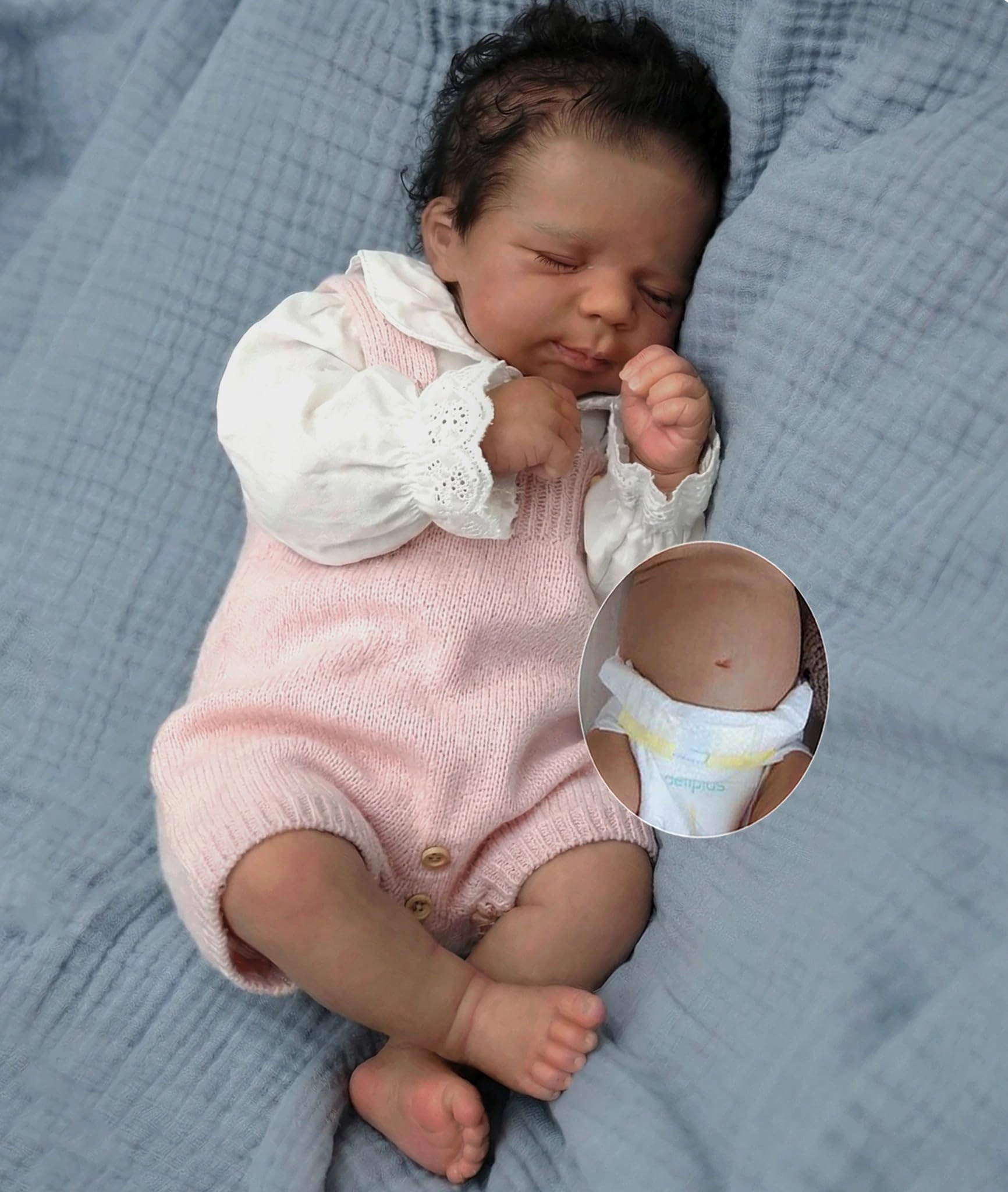 Nanjing Tianzeng Gifts Co.,Ltd Reborn Baby Doll - 18 inch Silicone Vinyl Black