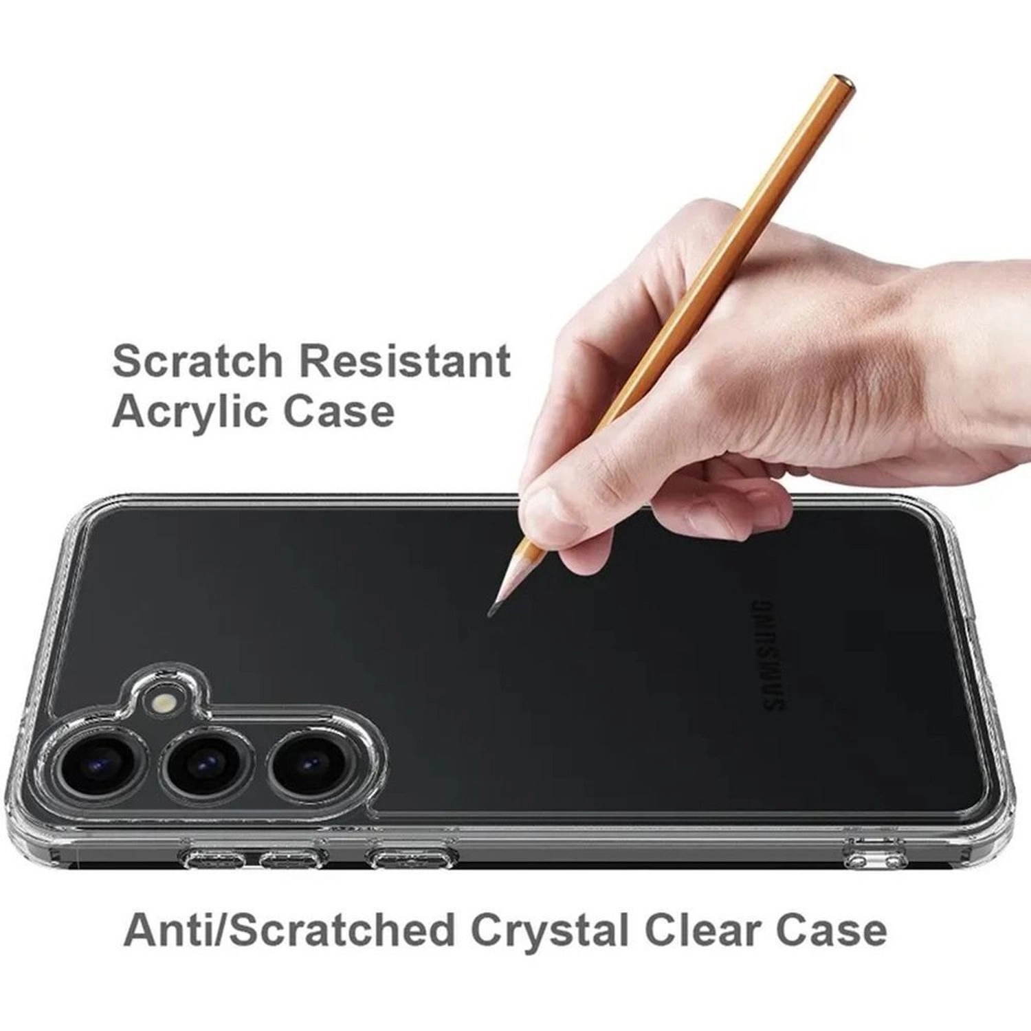 Clear Case With Screen Protector for Samsung Galaxy A55