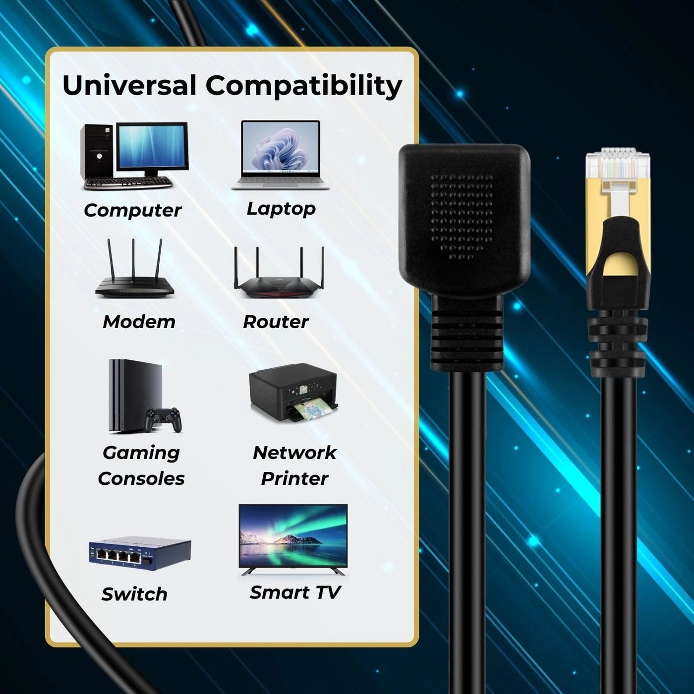 Ethernet Cable Extension Extender - 10FT