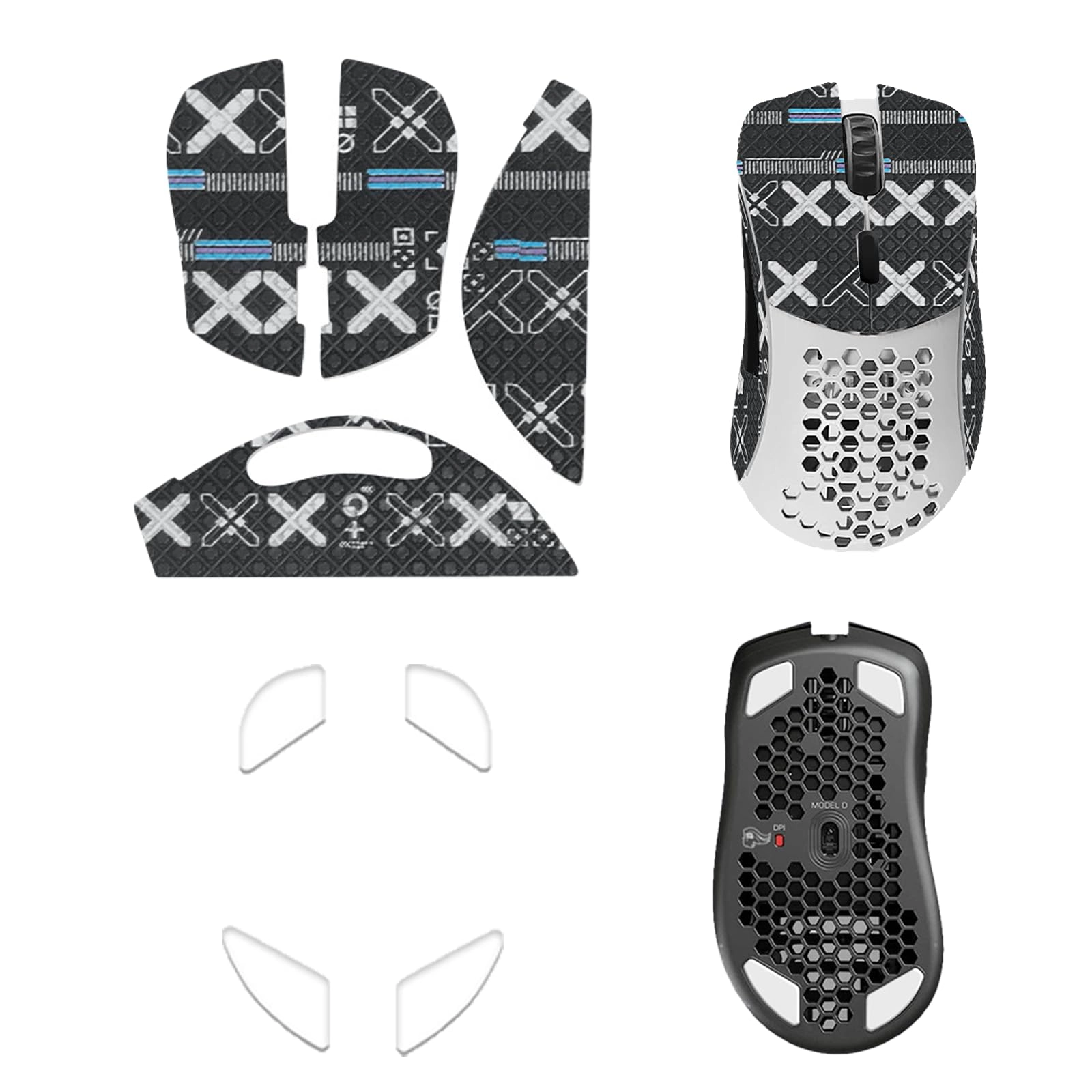 NOUKAJU Mouse Grip Tape - Full Coverage Self-Adhesive Black