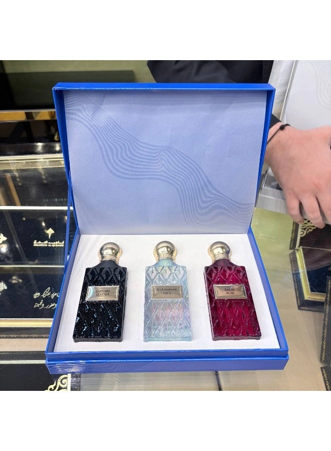 Saphire Leather - Eau de Parfum 75ml + Balas Rose + Blue Diamond