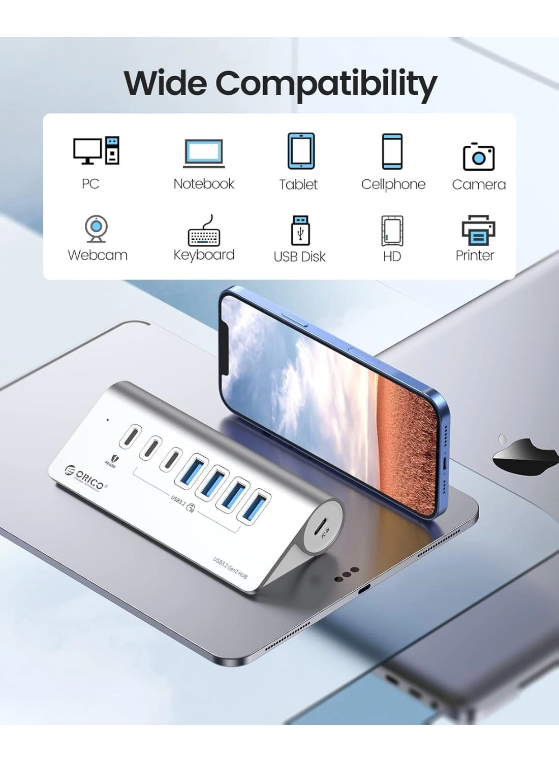7-PORT USB3.2 10G HUB - PD 60W 24V3A