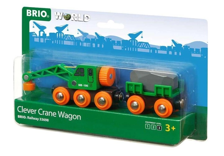 BRIO Clever Crane Wagon Set - 4 Piece