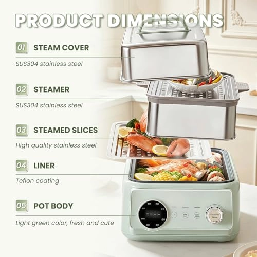 Electric Food Steamer - 15 Liters