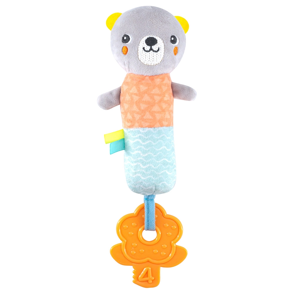 MOON Soft Rattle Plush Toy - 3 to 24 Months fabric