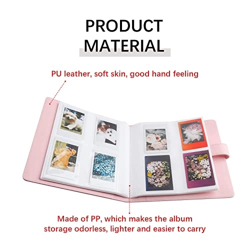 2x3" 256 Pockets Faux Leather Photo Album