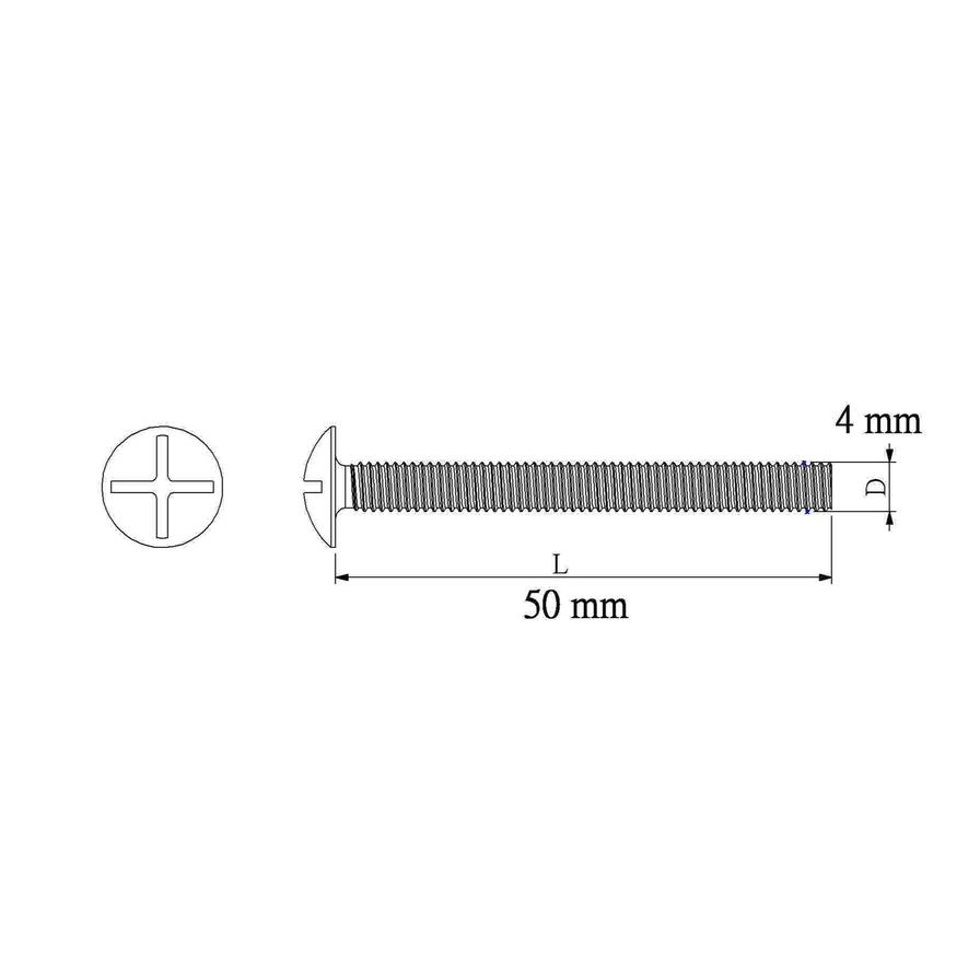 Drawer Knob Screw Pack - 50 mm M4