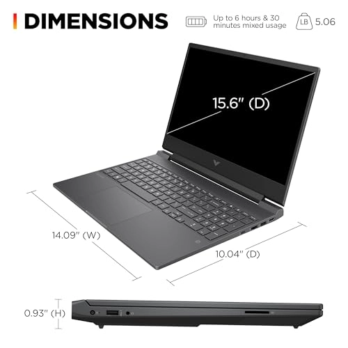 Victus Gaming Laptop 15-fa1300nr A05XLUA#ABA - 15.6'' i5-12450H 8GB DDR4 512GB SSD