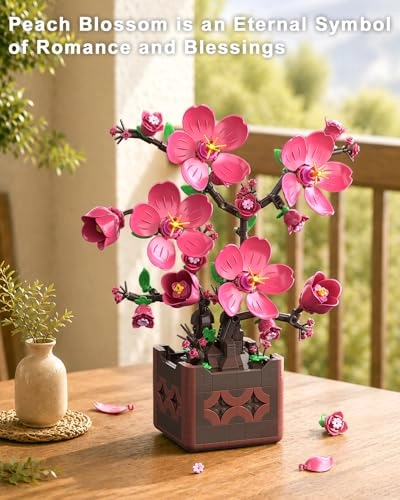 Botanicals Peach Blossom Potted - Floral 602pcs