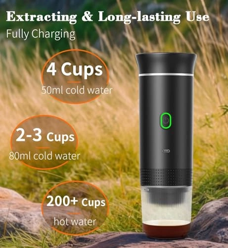 HELEE - 8500mAh 3-5 Min Self-heating Compatible with Ground Coffee & NS Capsule