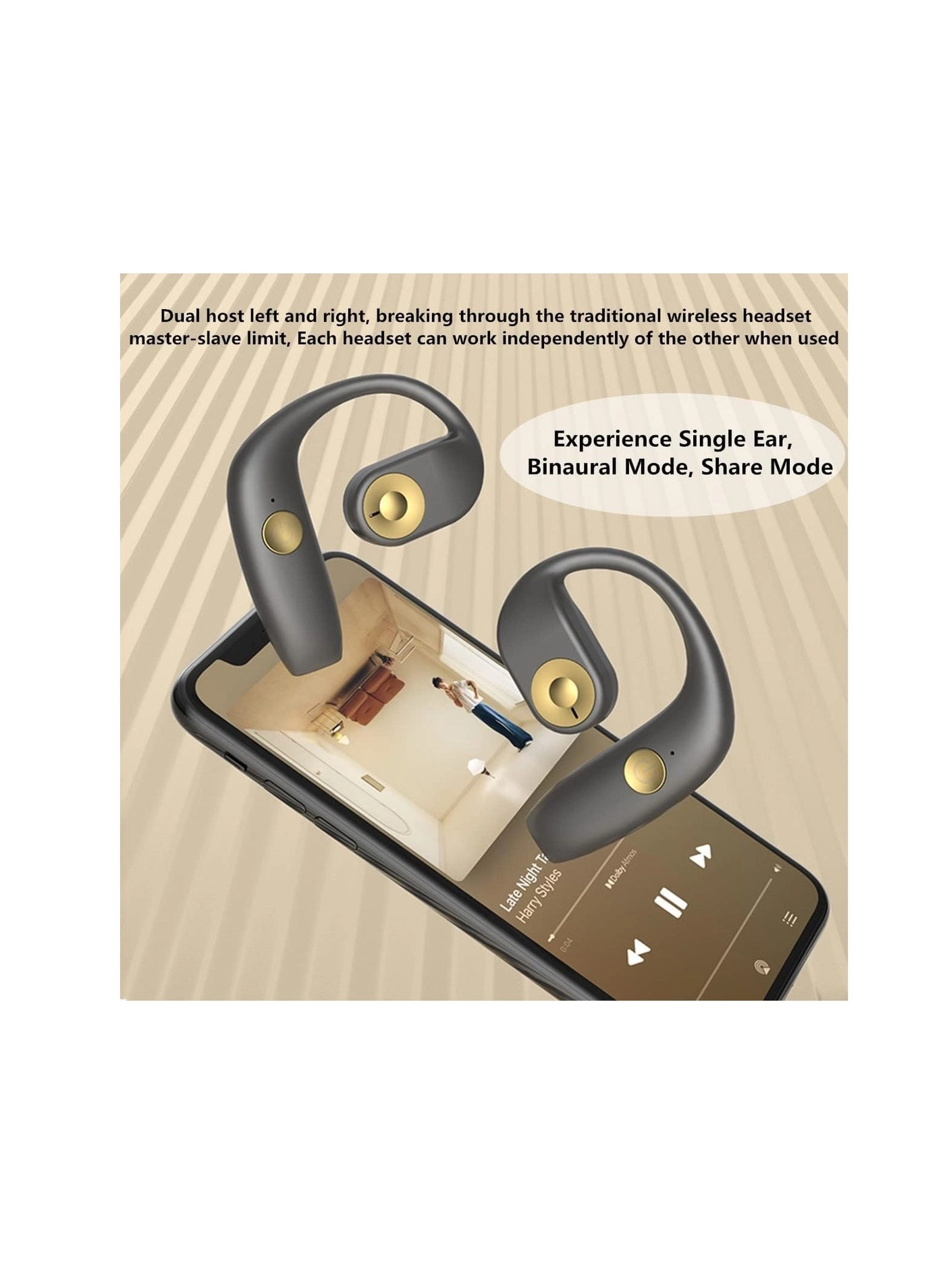 Open Ear Clip Headphones Wireless Headphone