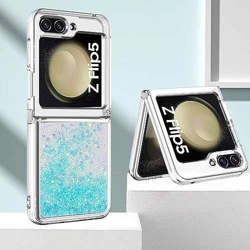 Sparkle Floating Liquid Case - Polyurethane Silicone for Samsung Galaxy Z Flip 5