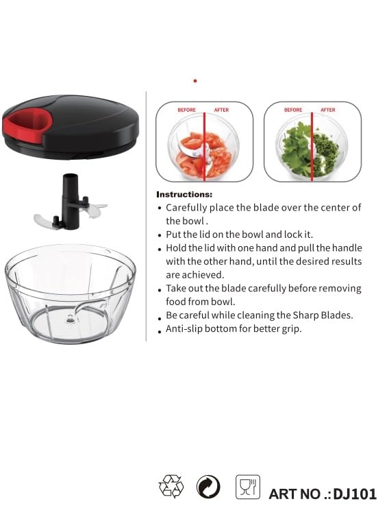 Manual Chopper - 400ML 3 Blades