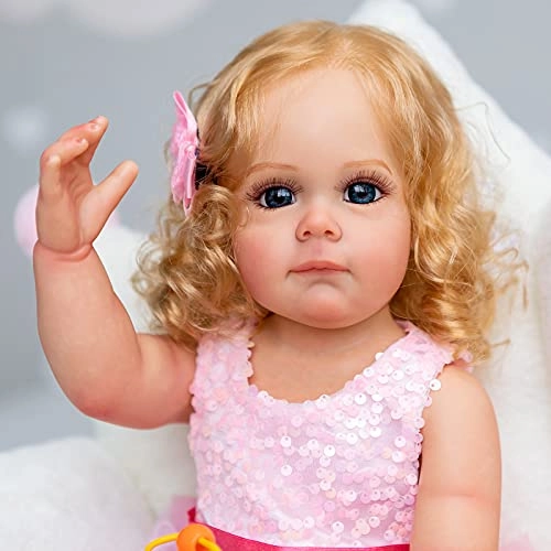 Maggi Reborn Baby Doll - 55 cm Silicone Hand rooted fiber hair