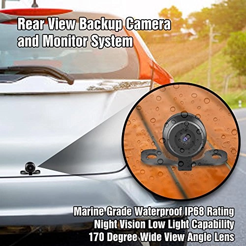 Backup Rear View Car Camera Screen Monitor System - Night Vision 646 x 540 pixels