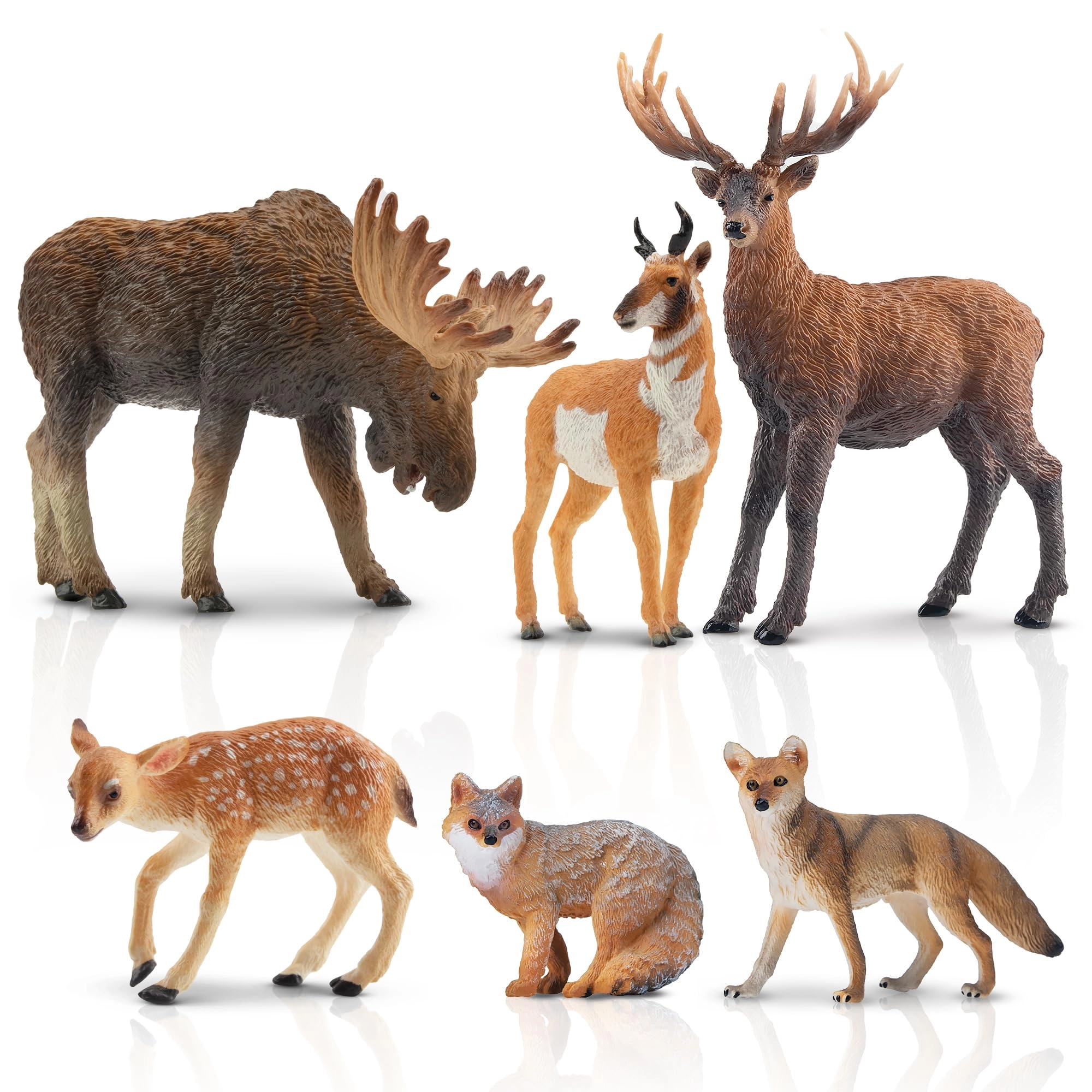 TOYMANY Forest Animals Figures - 3+ 7 pieces