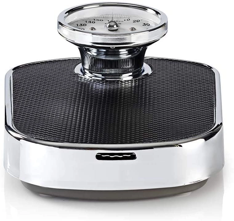 Analog Bathroom Scale - 160 kg non-slip rubber