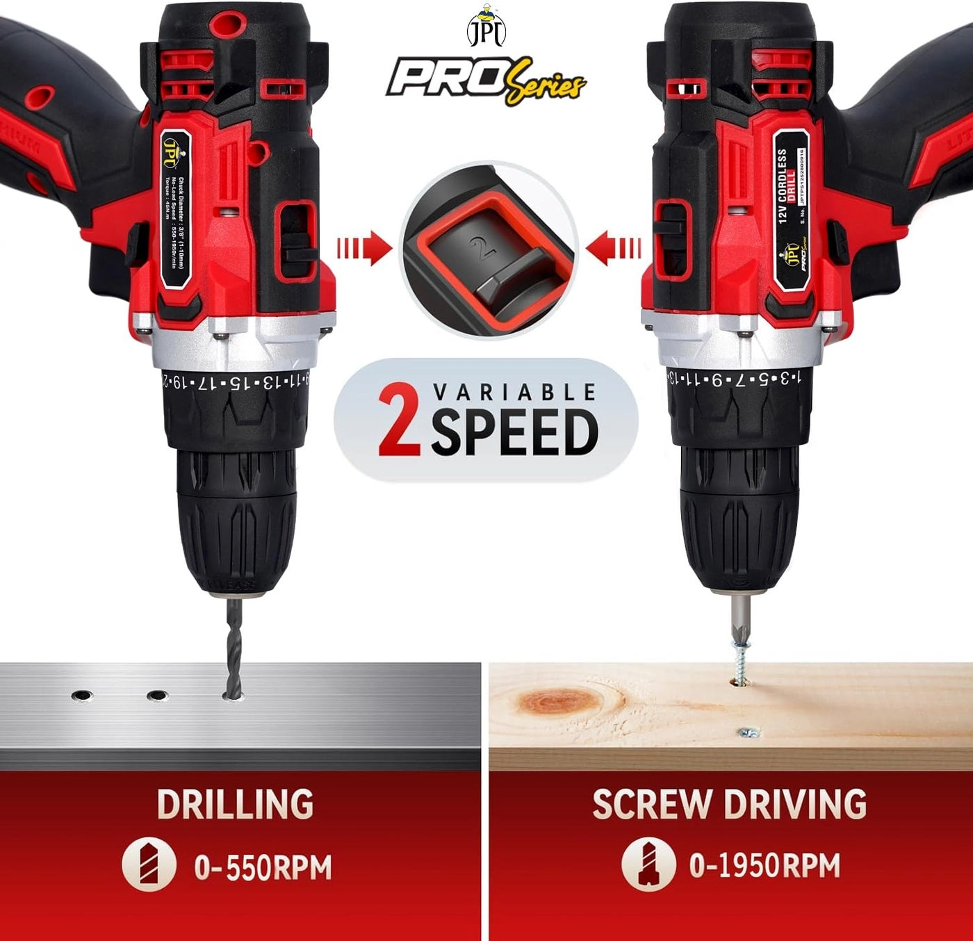 Pro Series Cordless Drill - 1500mAh