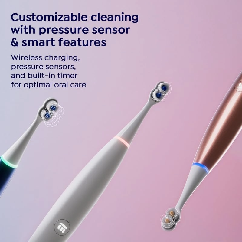 ULTIM8 SmartBrush - Rose Gold Pressure Sensor Dual Sonic Modes