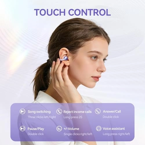 Open Ear Clip Headphones - Wireless Earbud