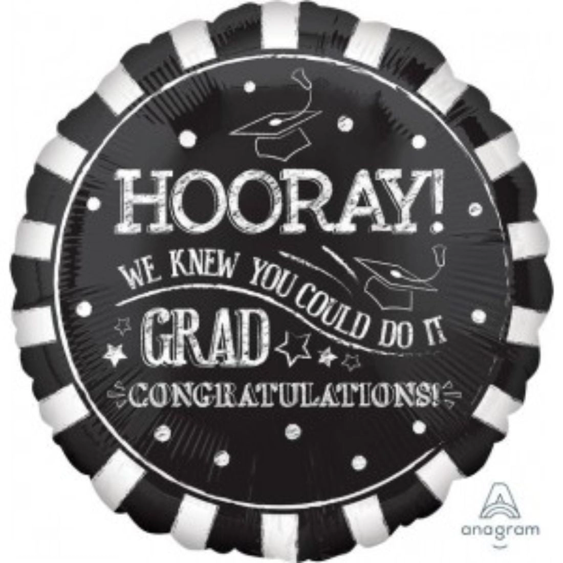 Party Zone S40 Wild New Year Foil Balloon - 18-Inch Multicolor