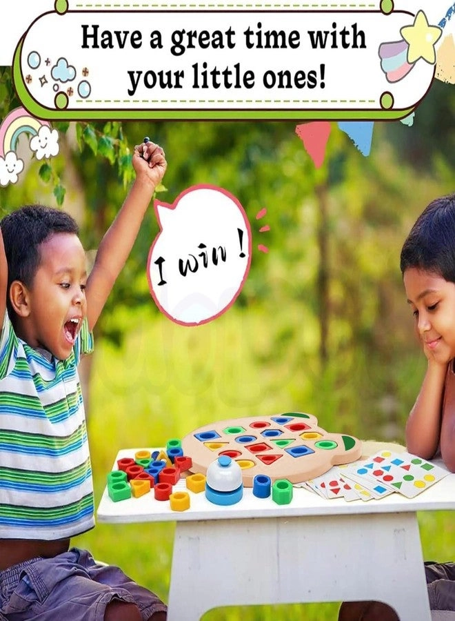 Geometric Shape and Color Matching Puzzle Board Game - 3+ Years