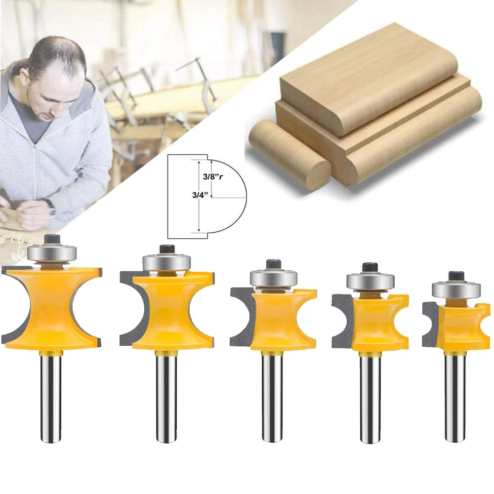 TAIWAIN-BRAND Router Bit Set - 1/4 Inch 5PCS