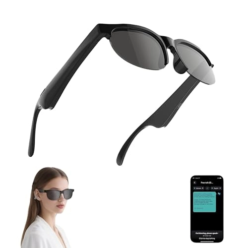 AI Translator Smart Glasses - Bluetooth Audio Photochromic Lenses Real-Time Translation