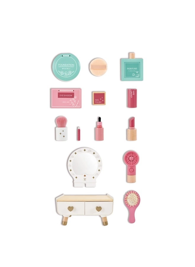 My Stylish Dressing Table Wooden Vanity - 14 pcs