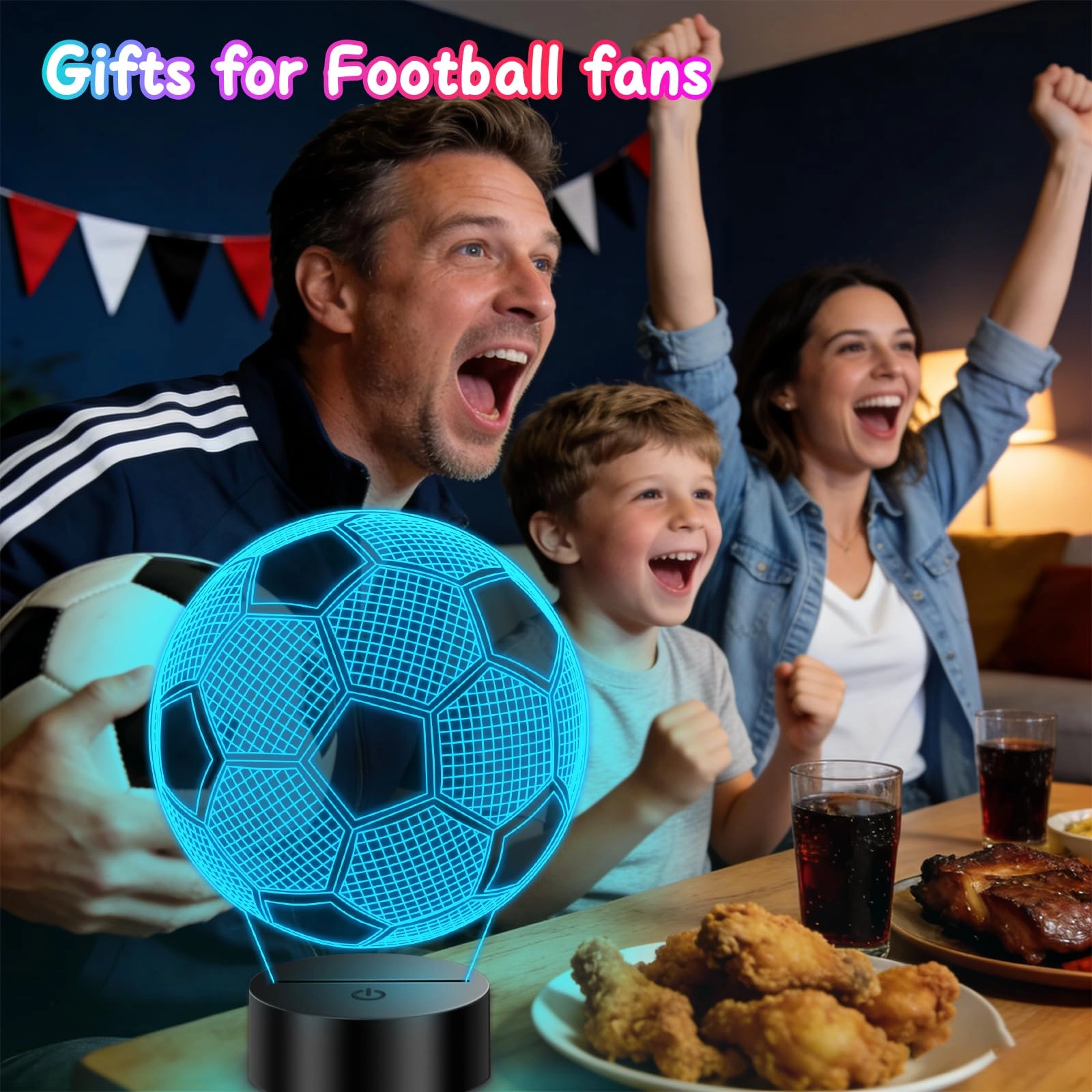 Football Lamp - LED lamp Black