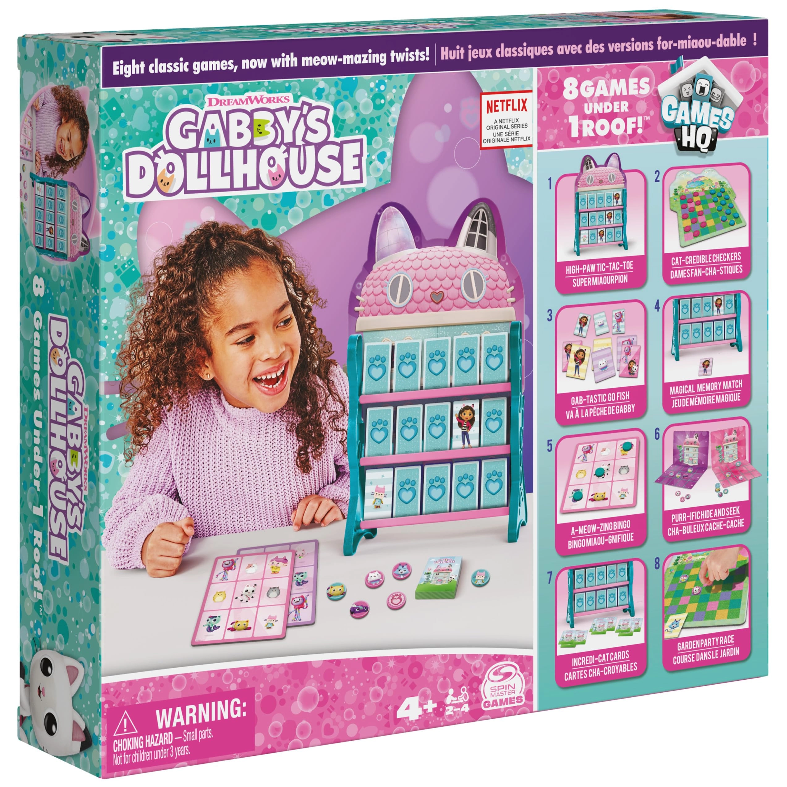 SPIN MASTER GAMES Gabby's Dollhouse Games HQ - 8-in-1