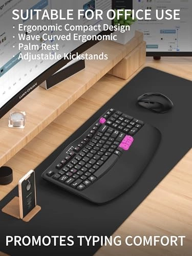 Ergonomic Wireless Keyboard - Wired