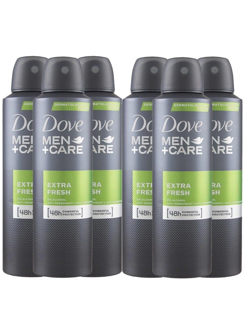 Dove Extra Fresh Dry Antiperspirant Deodorant Spray - 250ml Pack of 6