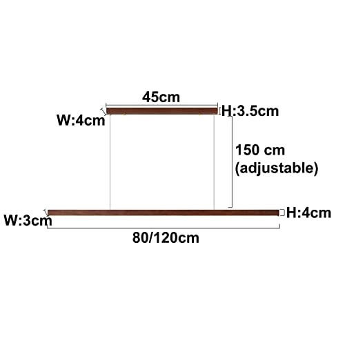 Wooden Linear Ceiling Light - 3000K-6000K Dimmable