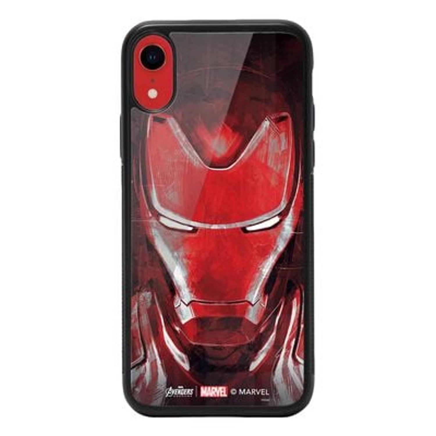 Ironman Face iPhone XR Cover - TPU Bumper Case + Tempered Glass Back Back Case