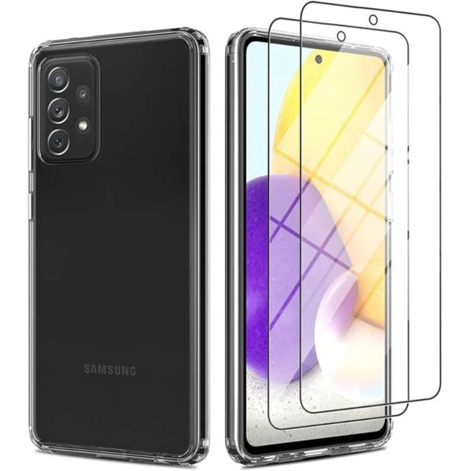 glassology Clear Screen Protector + Back Protector for Galaxy A72