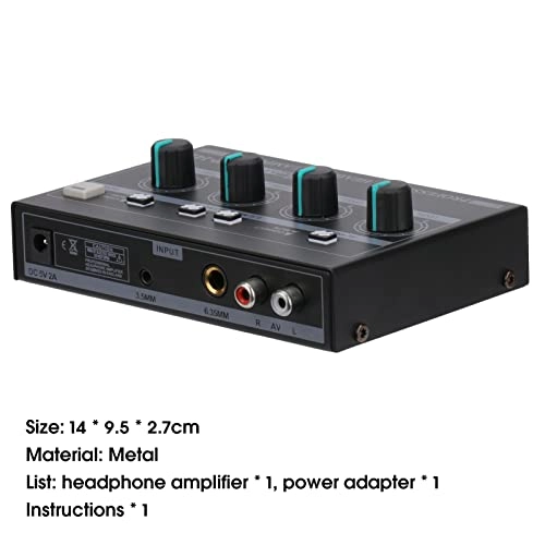 Headset Amplifier - 4 Channels Portable UK Plug