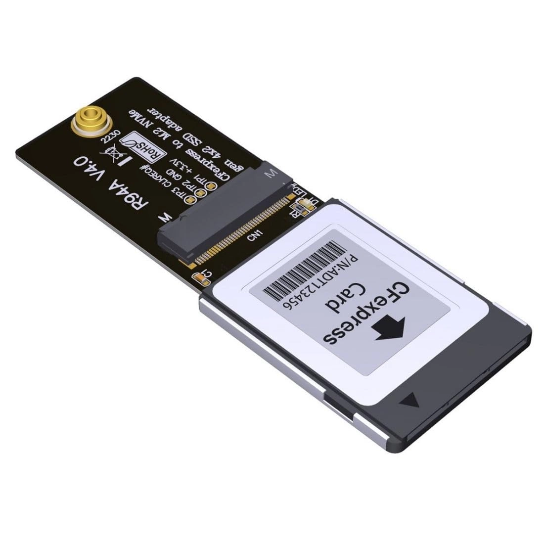 M2 NVMe to PCIe 40 CF Express Type B Hard Drive Converter Box - 2230mm