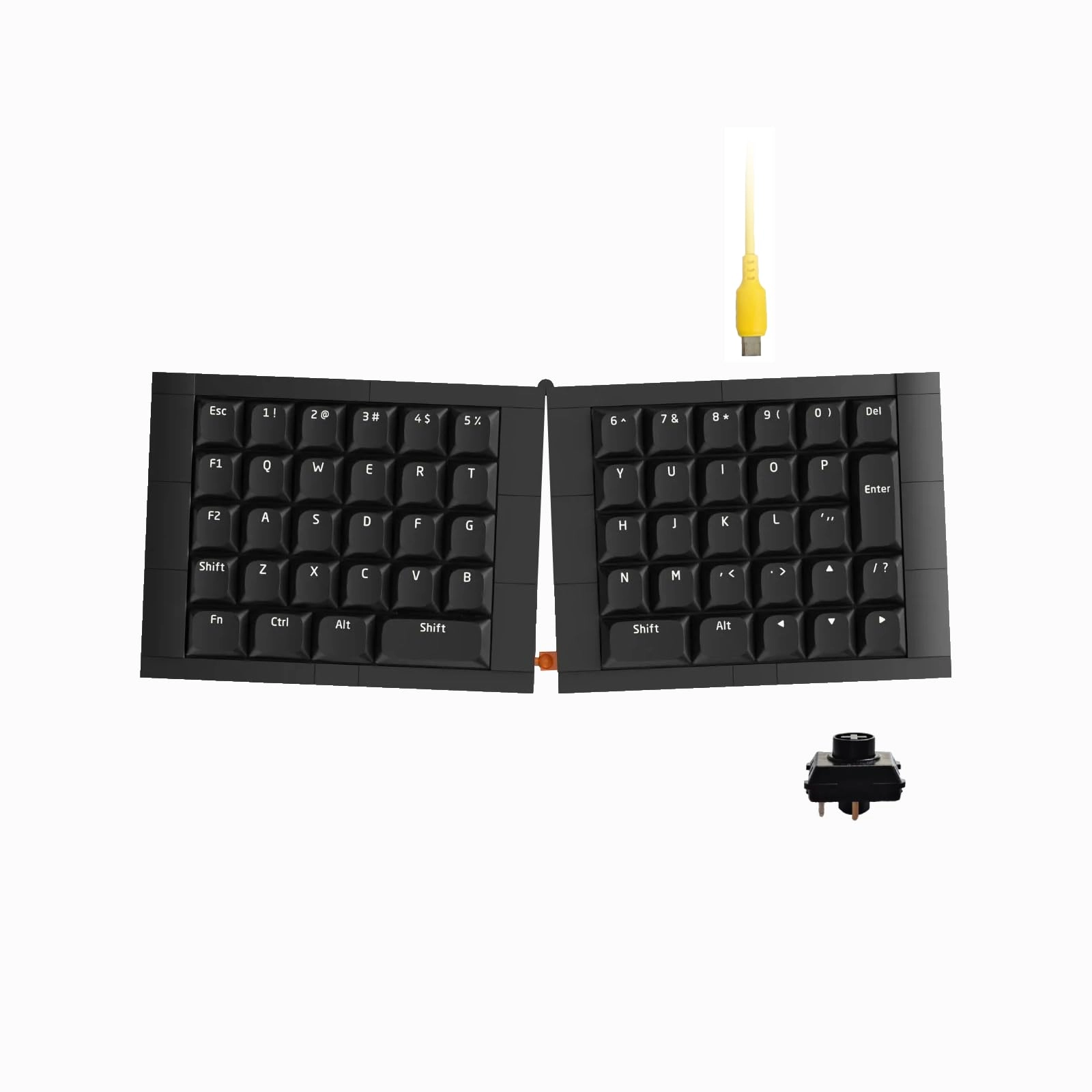 KBDcraft Israfel - 50% Ortholinear Layout Wired