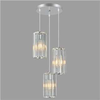 ZPBSJ Chandelier - 3-Luces Chrome Crystal