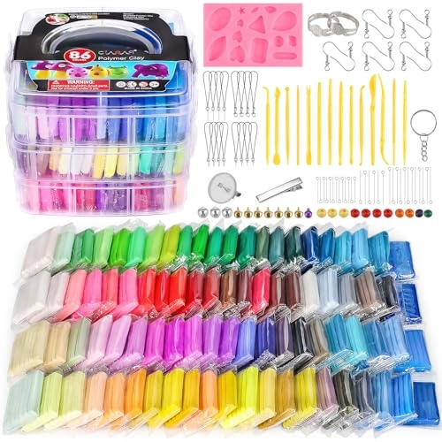 CiaraQ Polymer Clay Starter Kit - polymer clay 20kg 86 pcs.